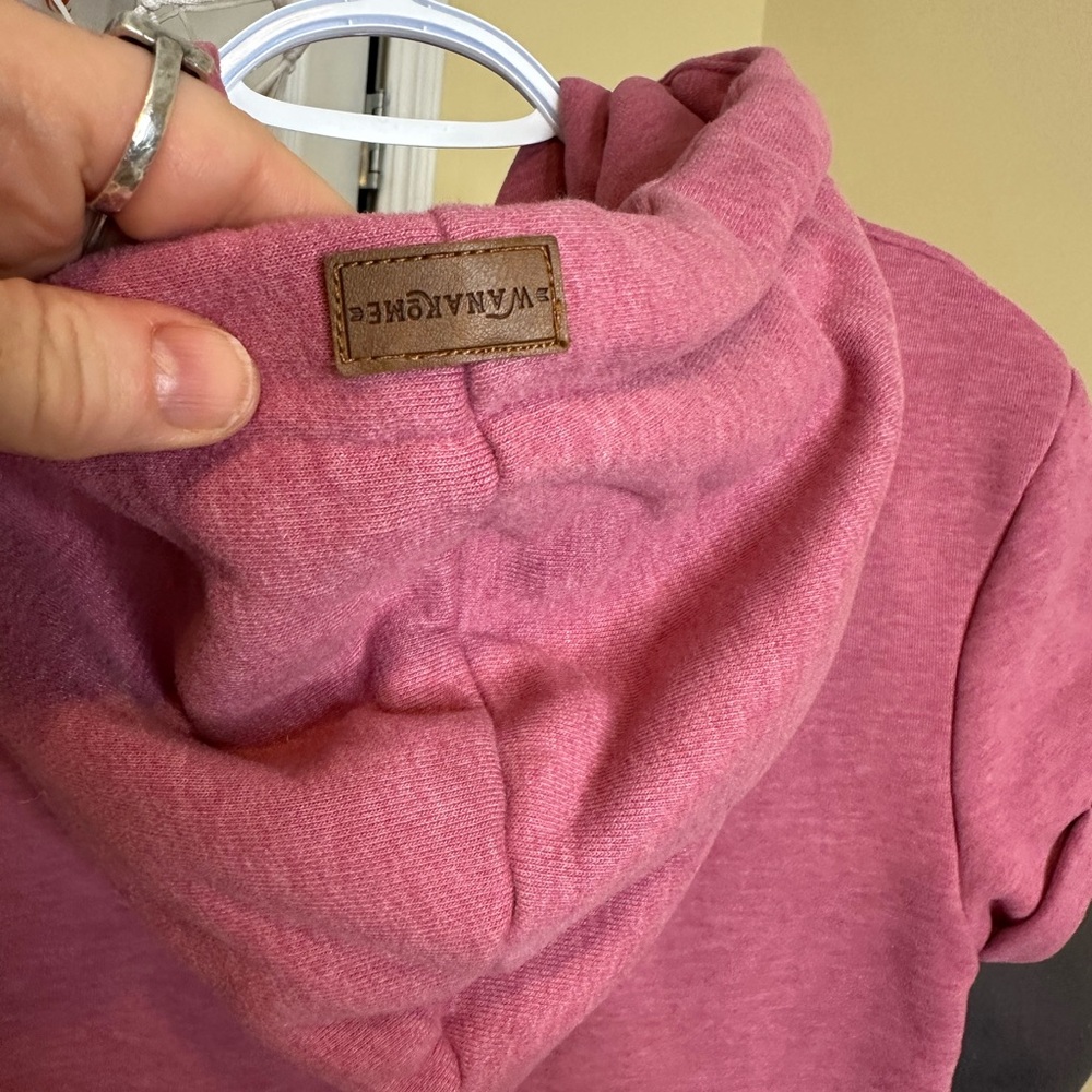 Nwot Wanakome Pink Hooded Dress with Front Pocket - Picture 10 of 14